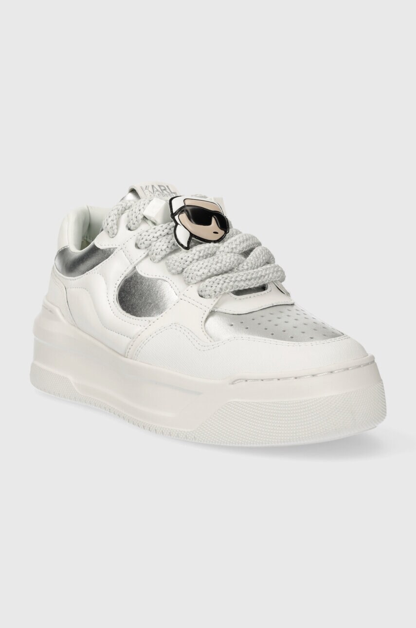 Шкіряні кросівки Karl Lagerfeld KREW MAX колір білий KL63324