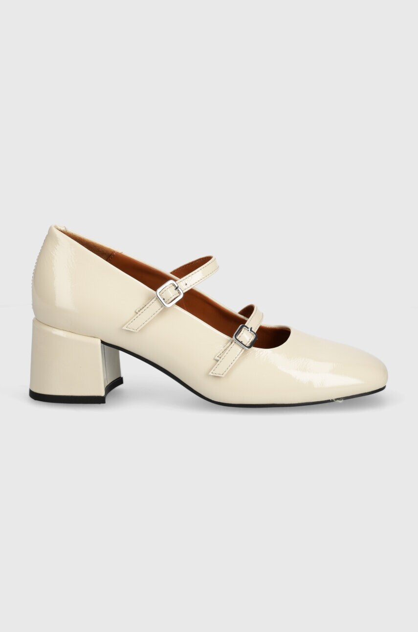 Шкіряні туфлі Vagabond Shoemakers ADISON колір бежевий каблук блок 5739-160-37