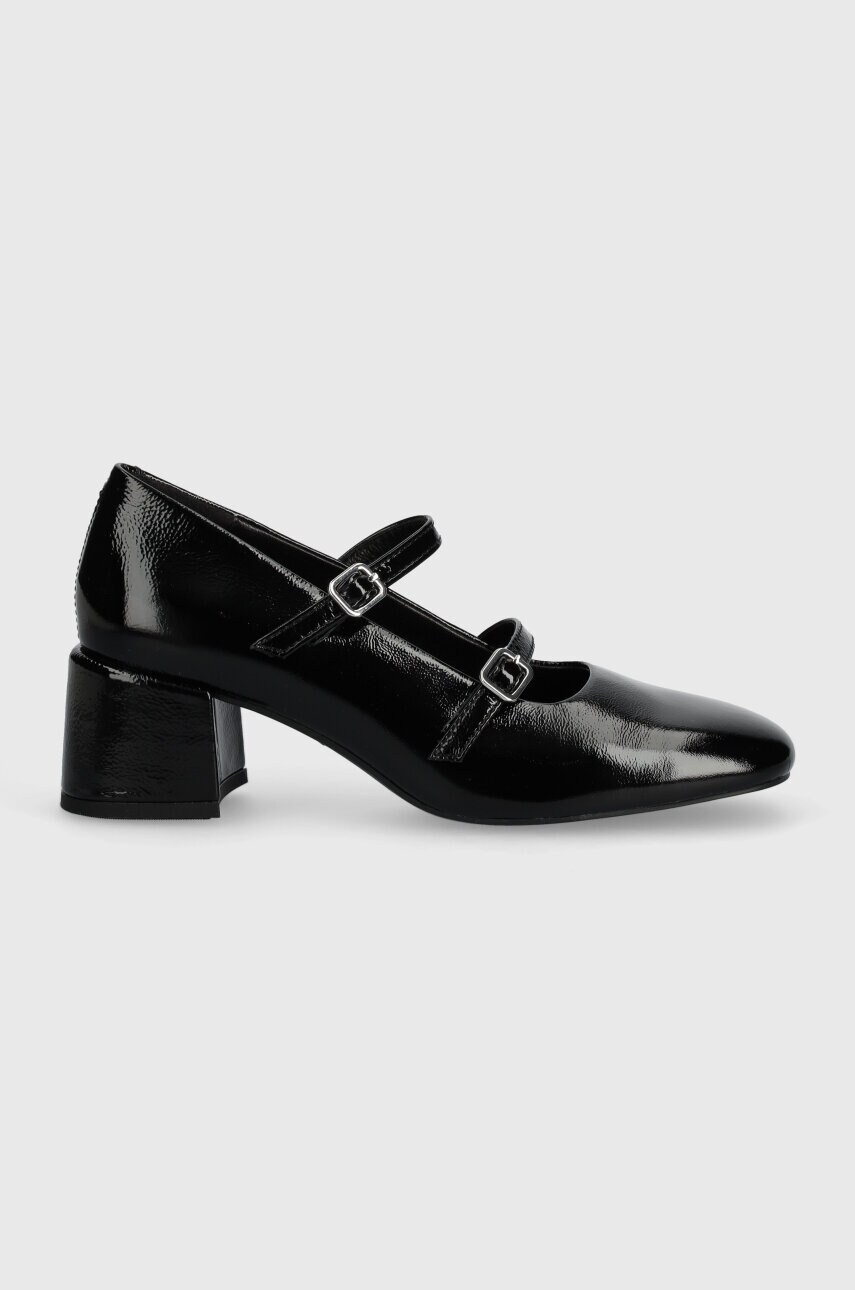 Шкіряні туфлі Vagabond Shoemakers ADISON колір чорний каблук блок
