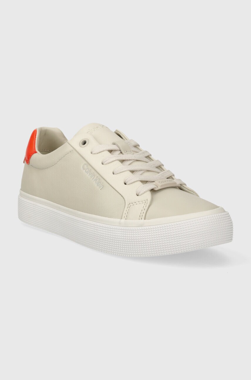 Кросівки Calvin Klein VULC LACE UP - DIAMOND FOXING колір бежевий HW0HW01865