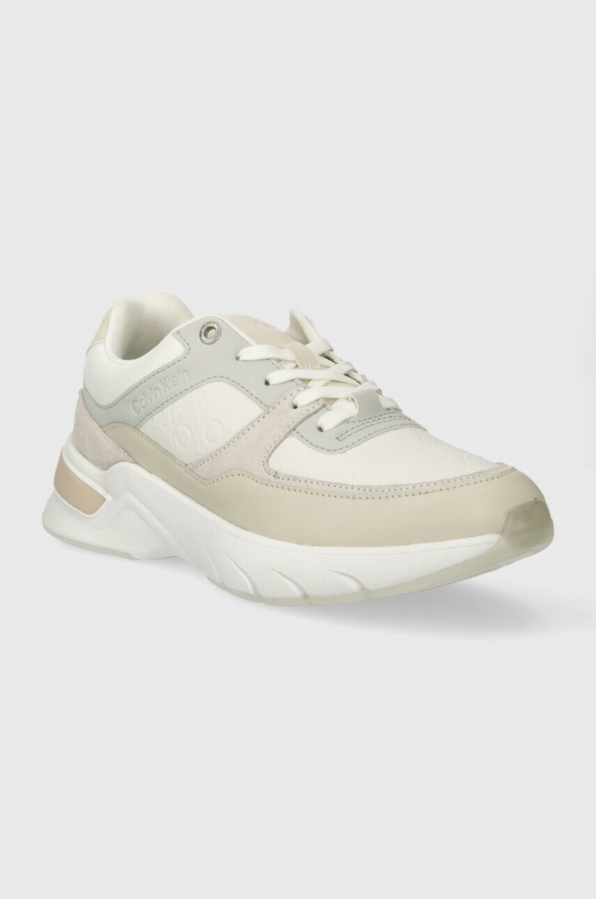 Кросівки Calvin Klein ELEVATED RUNNER - MONO MIX колір бежевий HW0HW01869