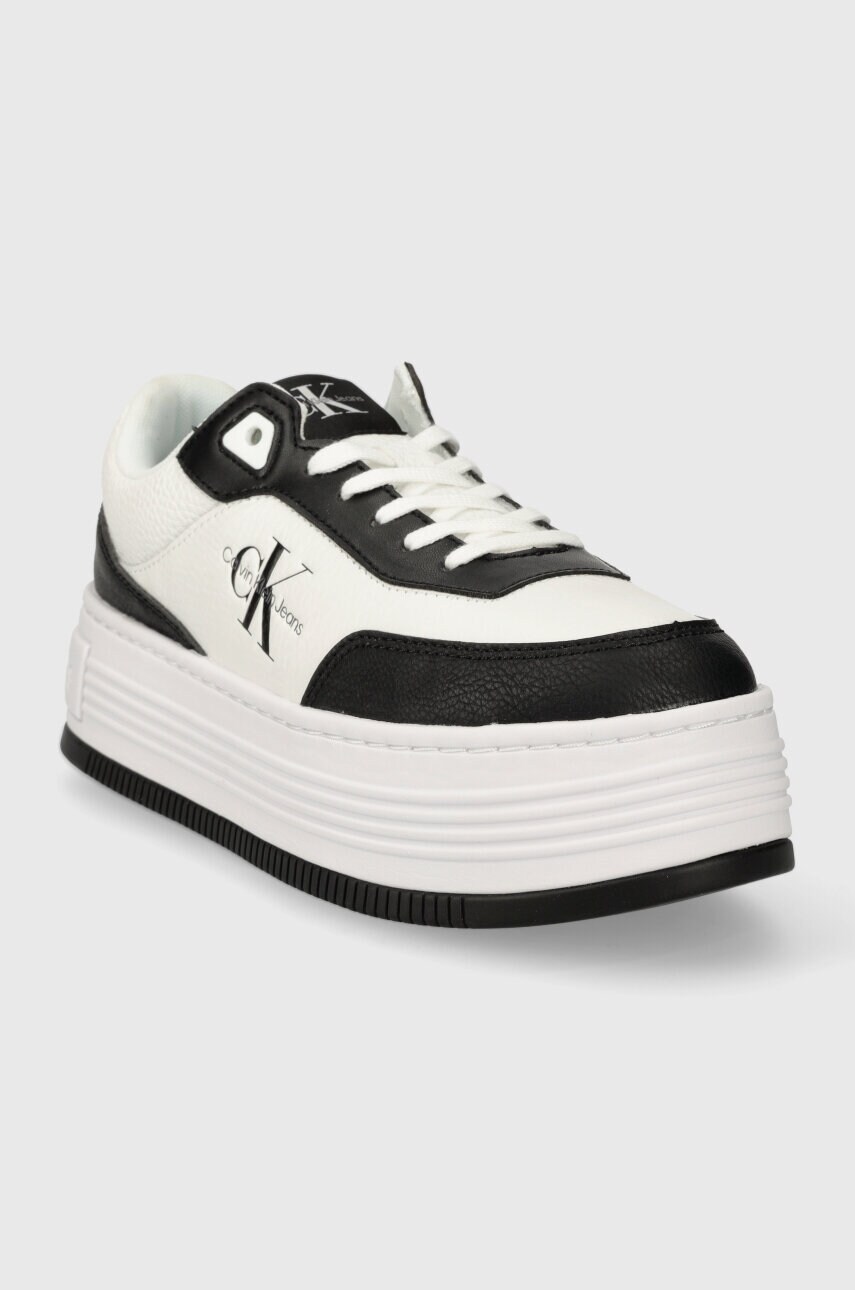 Кросівки Calvin Klein Jeans BOLD FLATF LOW LACE MIX ML FAD колір чорний YW0YW01316