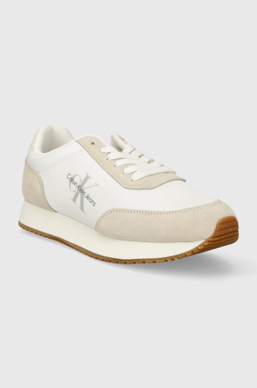 Кросівки Calvin Klein Jeans RETRO RUNNER LOW LACE NY ML колір бежевий YW0YW01326