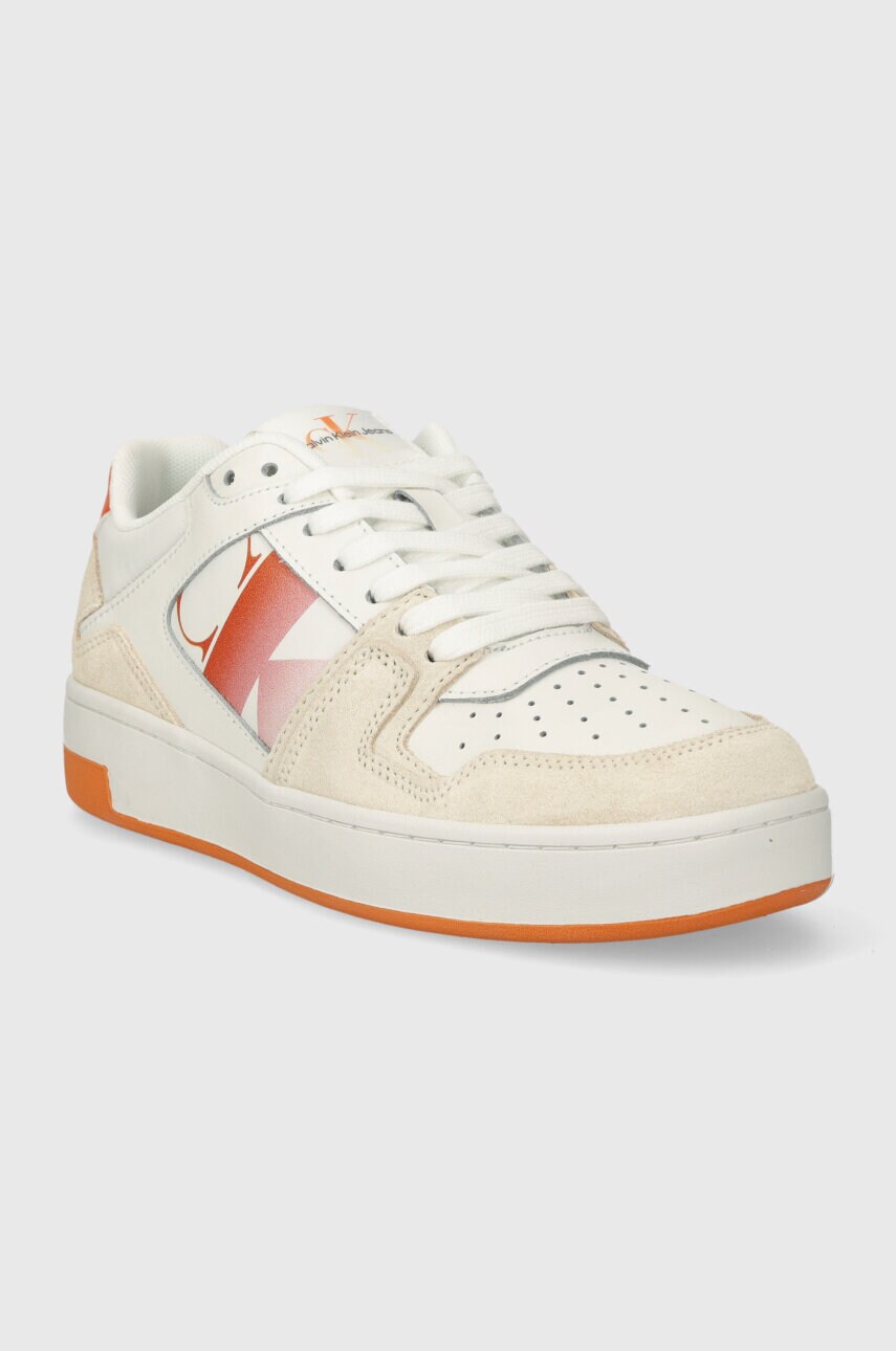 Кросівки Calvin Klein Jeans BASKET CUPSOLE LACE MIX NBS SAT колір білий YW0YW01446
