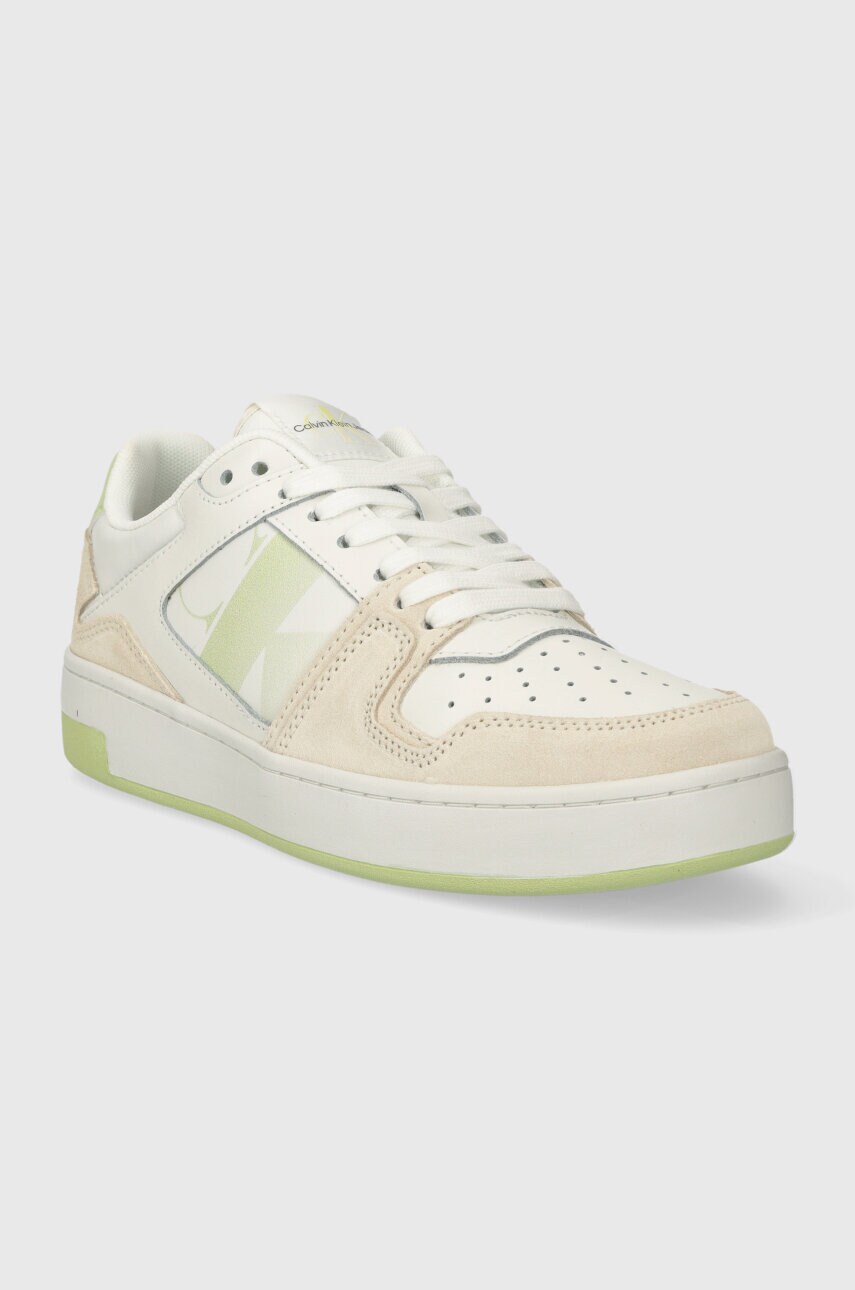 Кросівки Calvin Klein Jeans BASKET CUPSOLE LACE MIX NBS SAT колір білий YW0YW01446