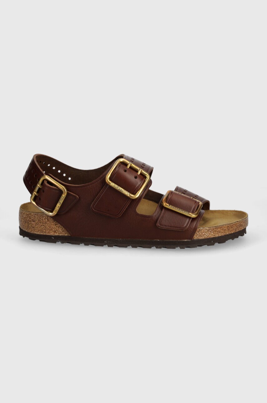 Шкіряні сандалі Birkenstock Milano Bold Gap чоловічі колір коричневий 1023595