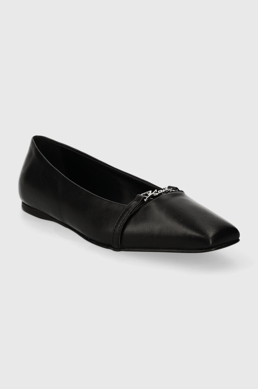 Шкіряні балетки Karl Lagerfeld KONNIE колір чорний  KL40180
