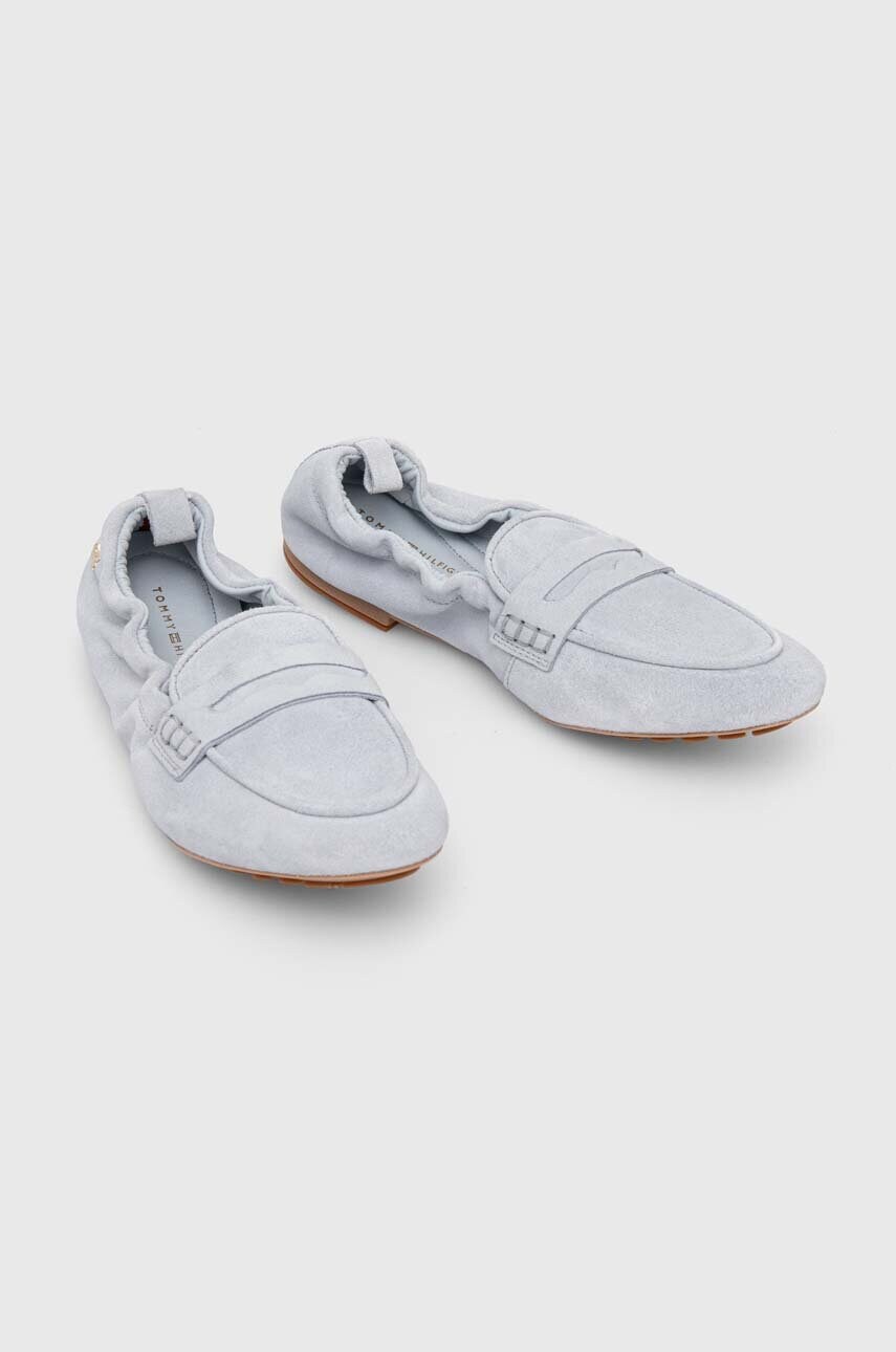 Замшеві мокасини Tommy Hilfiger TH SUEDE MOCCASIN жіночі на плоскому ходу FW0FW07714