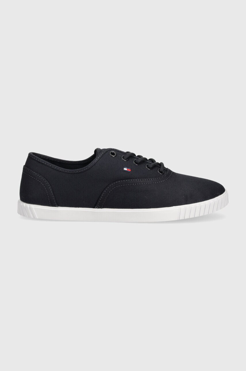 Кеди Tommy Hilfiger CANVAS LACE UP SNEAKER жіночі колір синій FW0FW07805