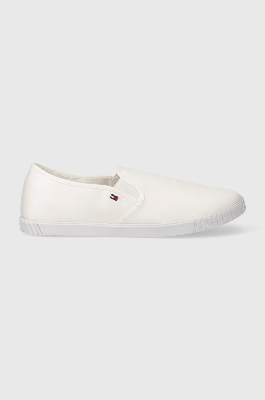 Кеди Tommy Hilfiger CANVAS SLIP-ON SNEAKER жіночі колір білий FW0FW07806