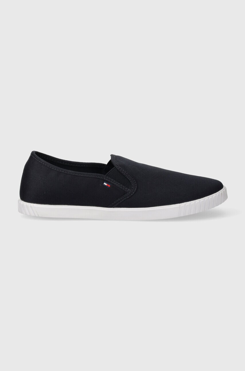 Кеди Tommy Hilfiger CANVAS SLIP-ON SNEAKER жіночі колір синій FW0FW07806