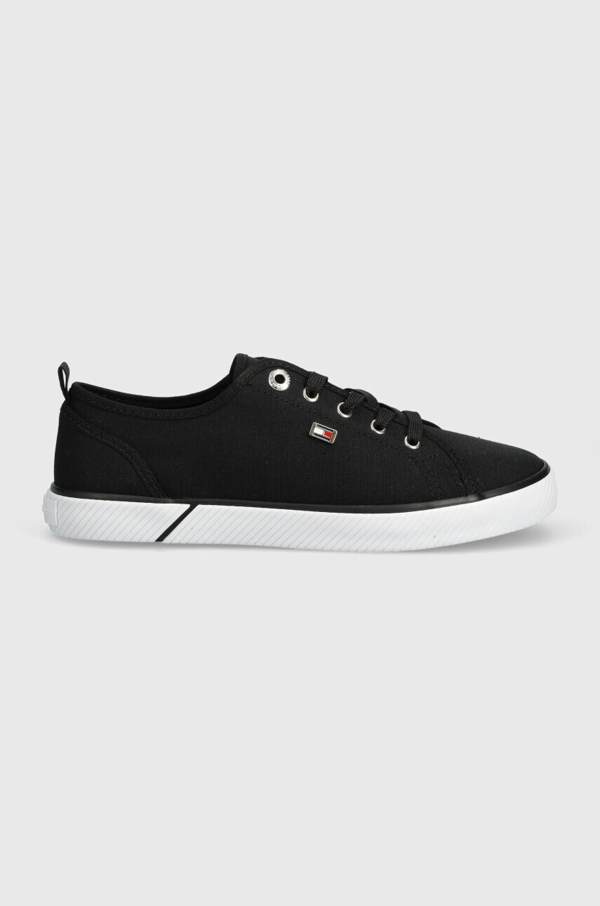 Кеди Tommy Hilfiger VULC CANVAS SNEAKER жіночі колір чорний FW0FW08063