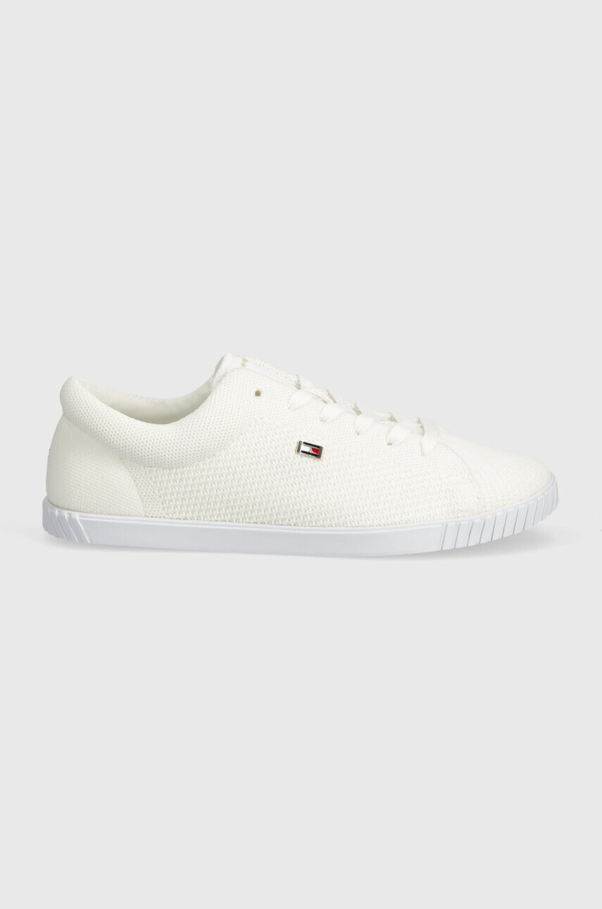 Кросівки Tommy Hilfiger FLAG LACE UP SNEAKER KNIT колір білий FW0FW08074