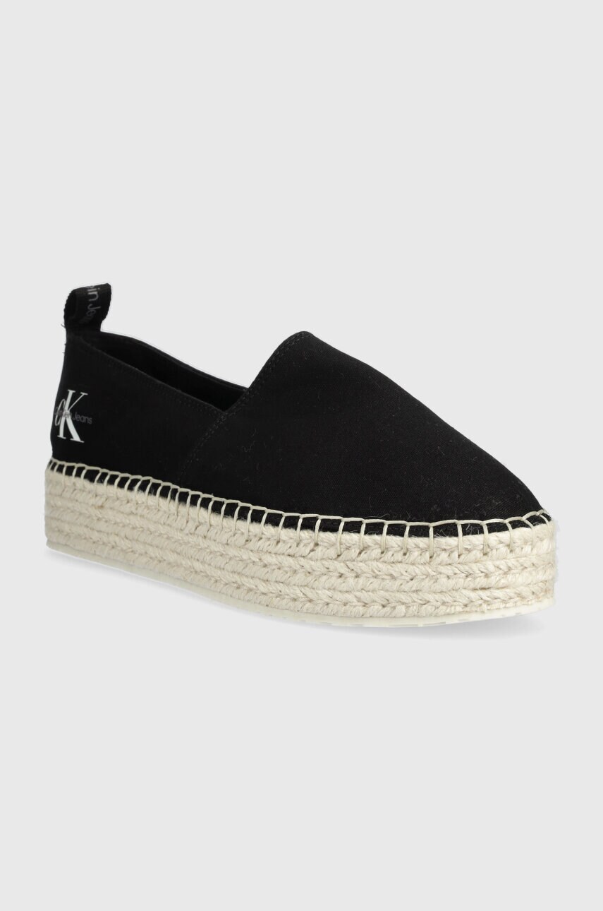 Еспадрилі Calvin Klein Jeans PLATFORM ESPADRILLE ML BTW колір чорний на платформі