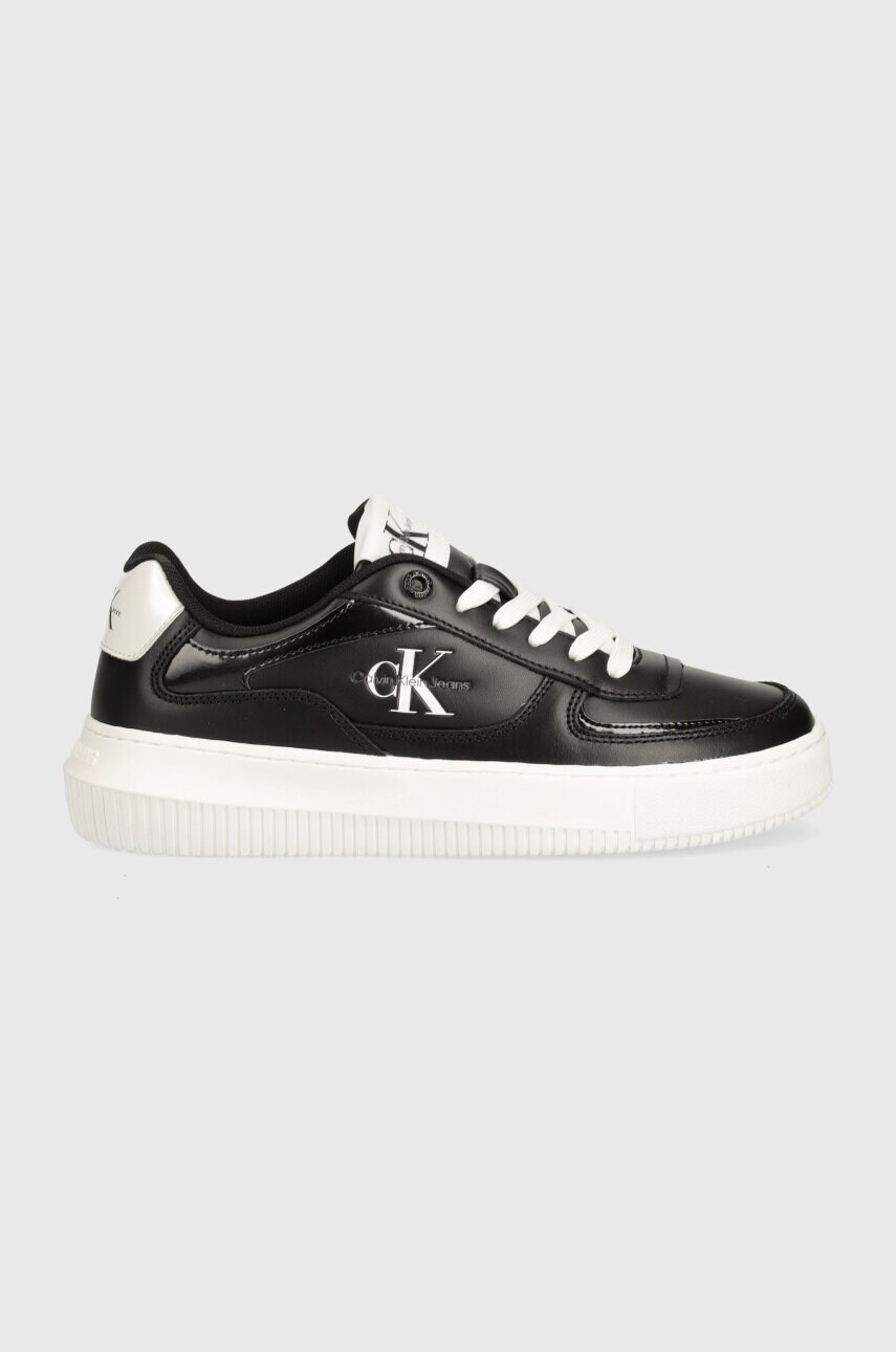 Шкіряні кросівки Calvin Klein Jeans CHUNKY CUPSOLE колір чорний YW0YW01410