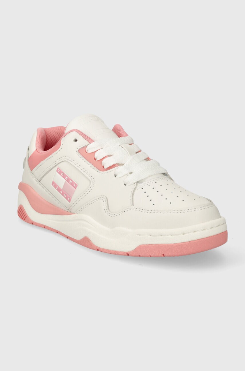 Кросівки Tommy Jeans TJW NEW BASKET SNEAKER LC колір рожевий EN0EN02524