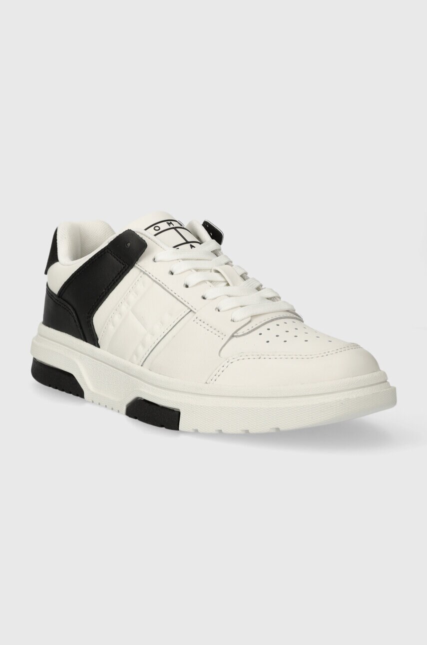 Шкіряні кросівки Tommy Jeans THE BROOKLYN LEATHER колір чорний EN0EN02475