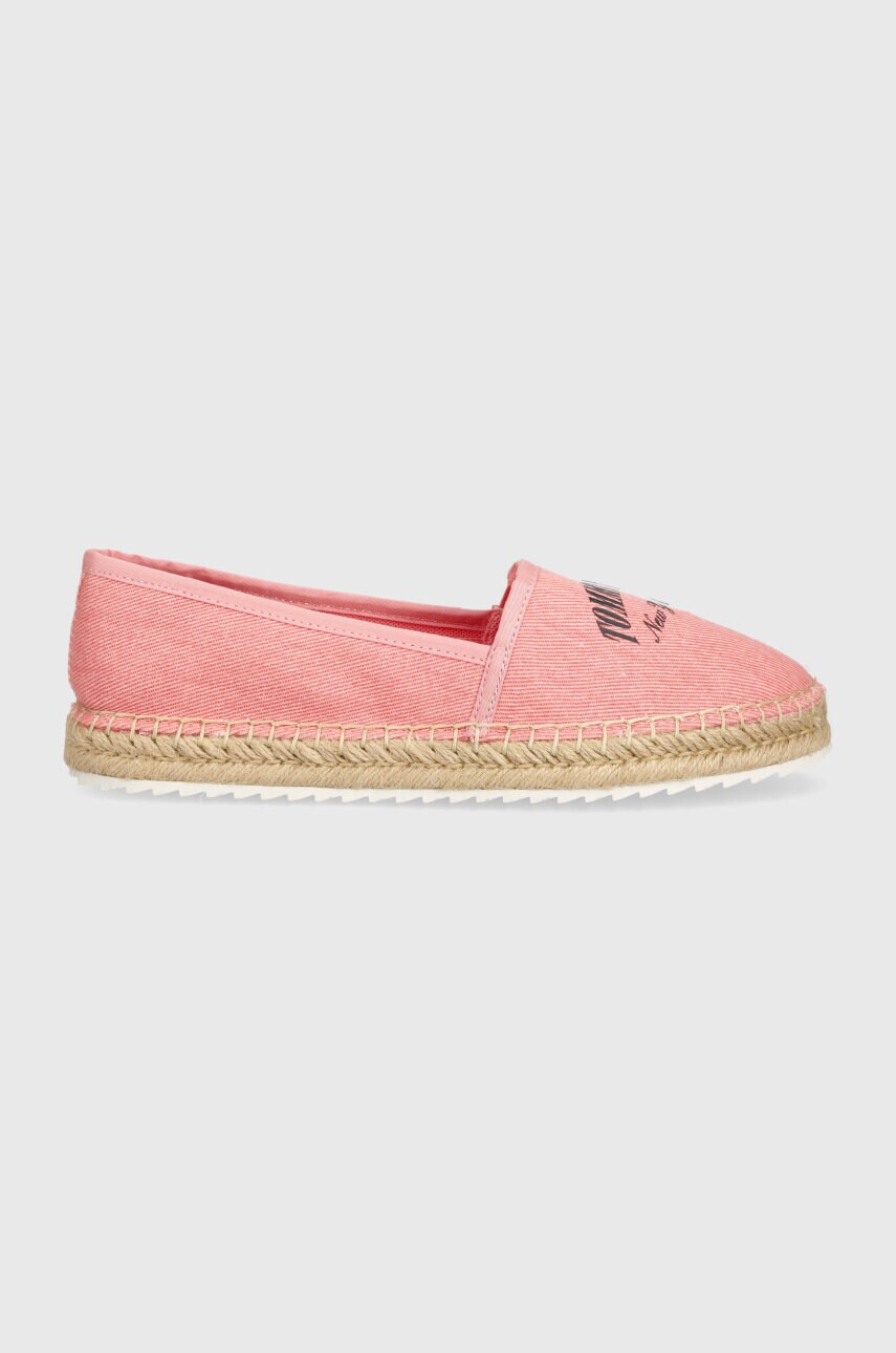 Еспадрилі Tommy Jeans TJW VARSITY ESPADRILLE колір рожевий EN0EN02470