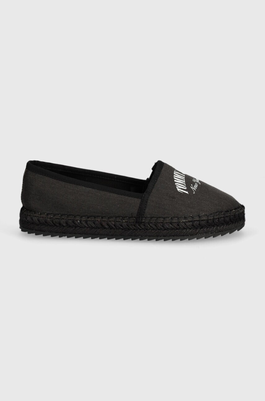 Еспадрилі Tommy Jeans TJW VARSITY ESPADRILLE колір чорний EN0EN02470