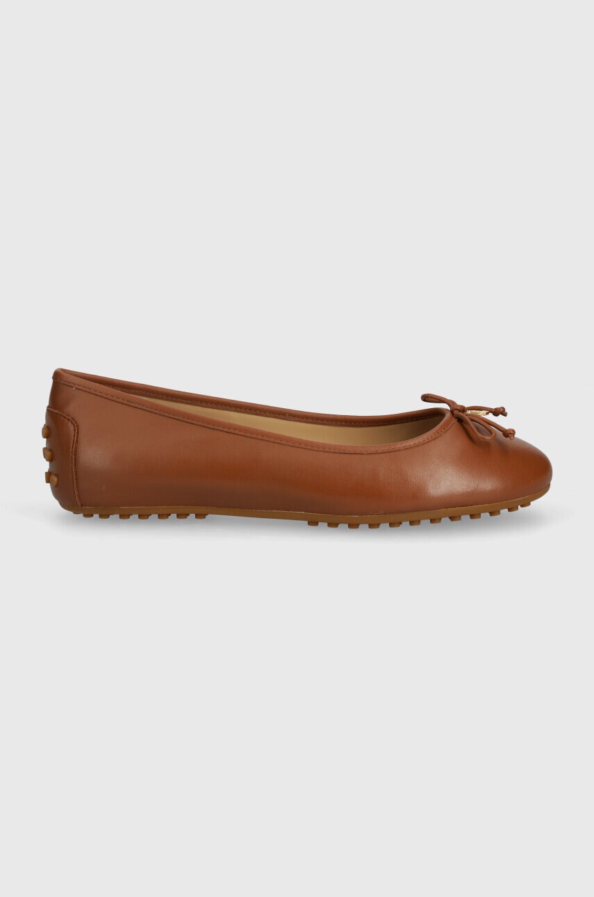 Шкіряні балетки Lauren Ralph Lauren Jayna колір коричневий  802927941004
