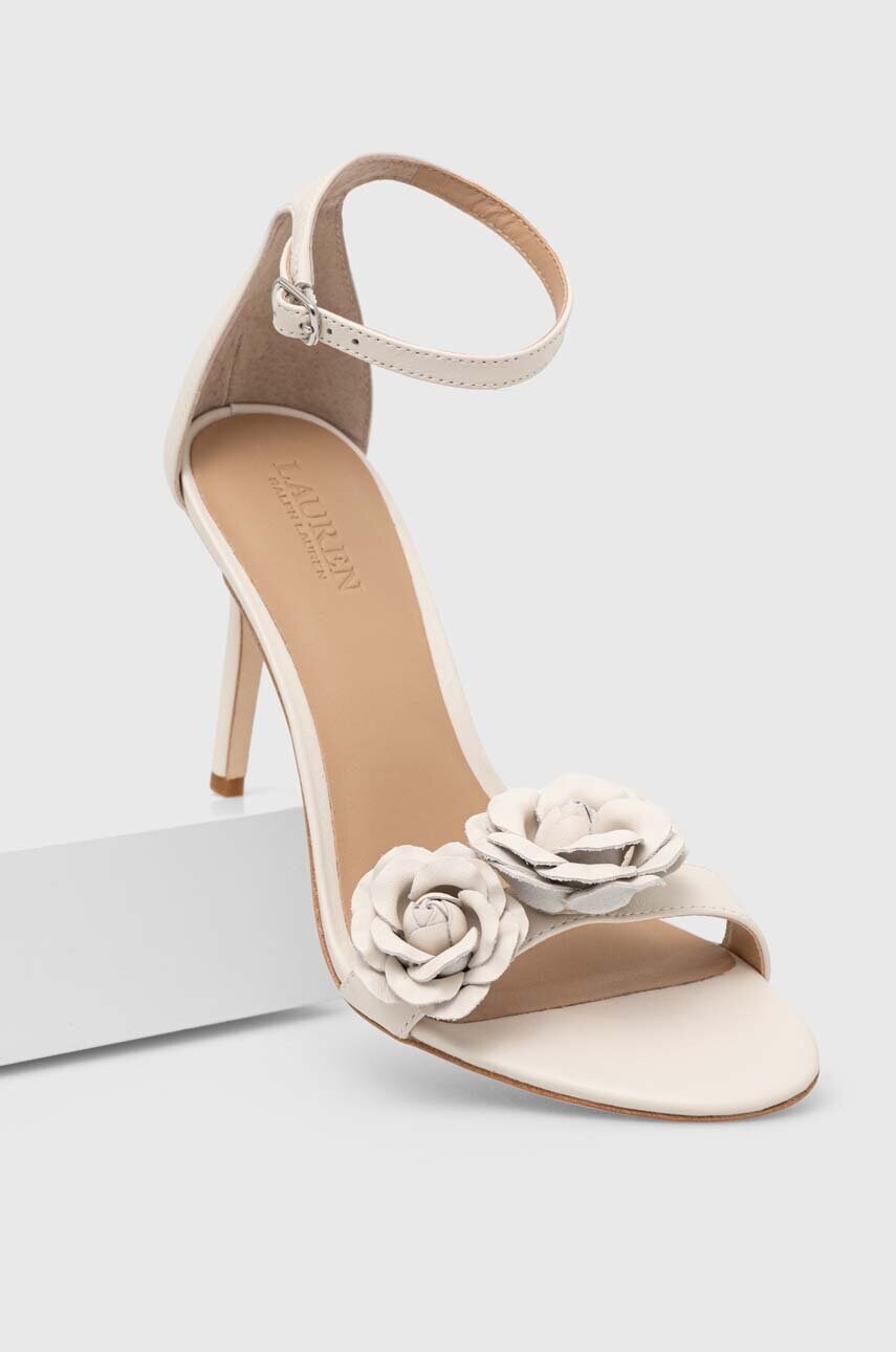 Шкіряні сандалі Lauren Ralph Lauren Allie колір білий 802935571005