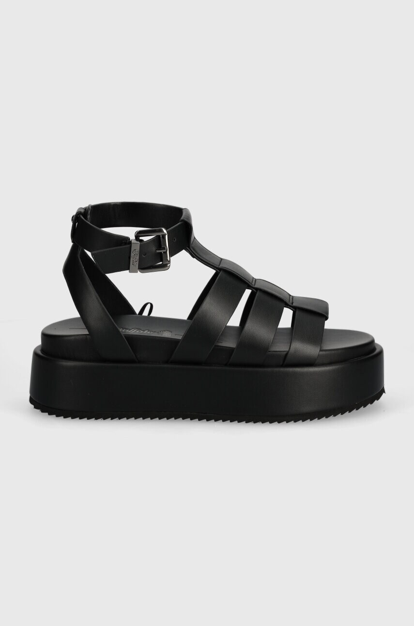 Сандалі Buffalo Noa Greek Sandal жіночі колір чорний на платформі 1602209.BLK
