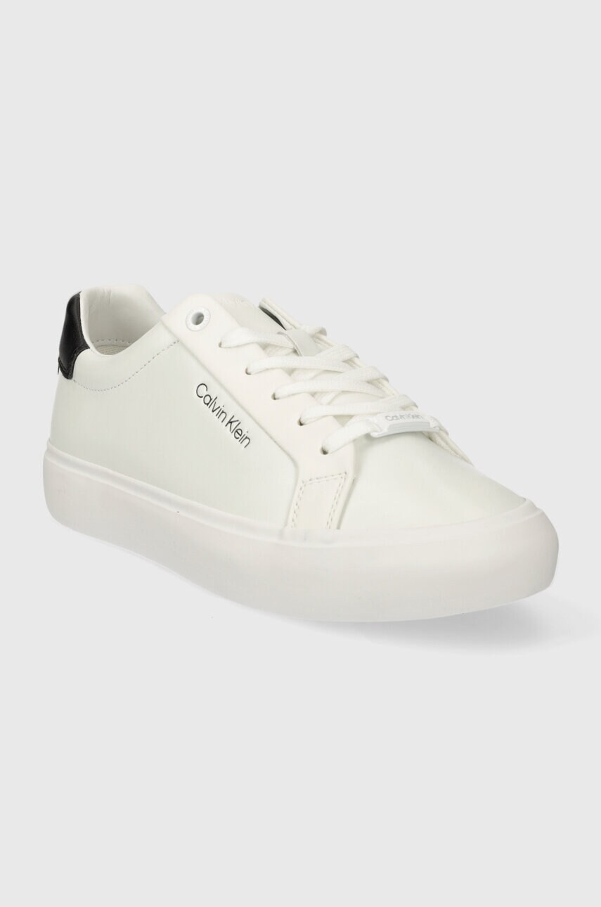 Кросівки Calvin Klein VULCANIZED LACE UP LTH колір білий HW0HW02037