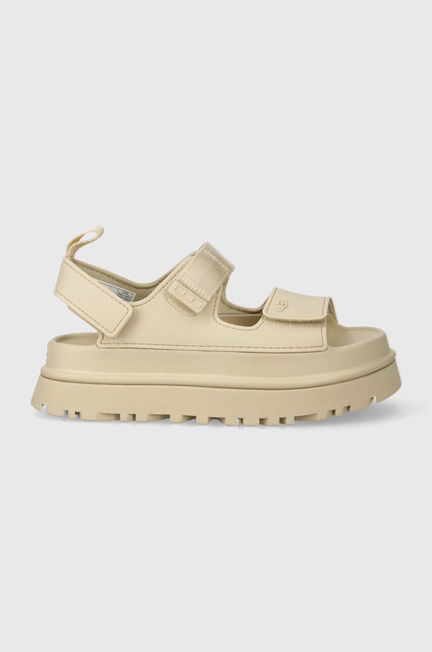 Сандалі UGG Goldenglow жіночі колір бежевий на платформі 1152685