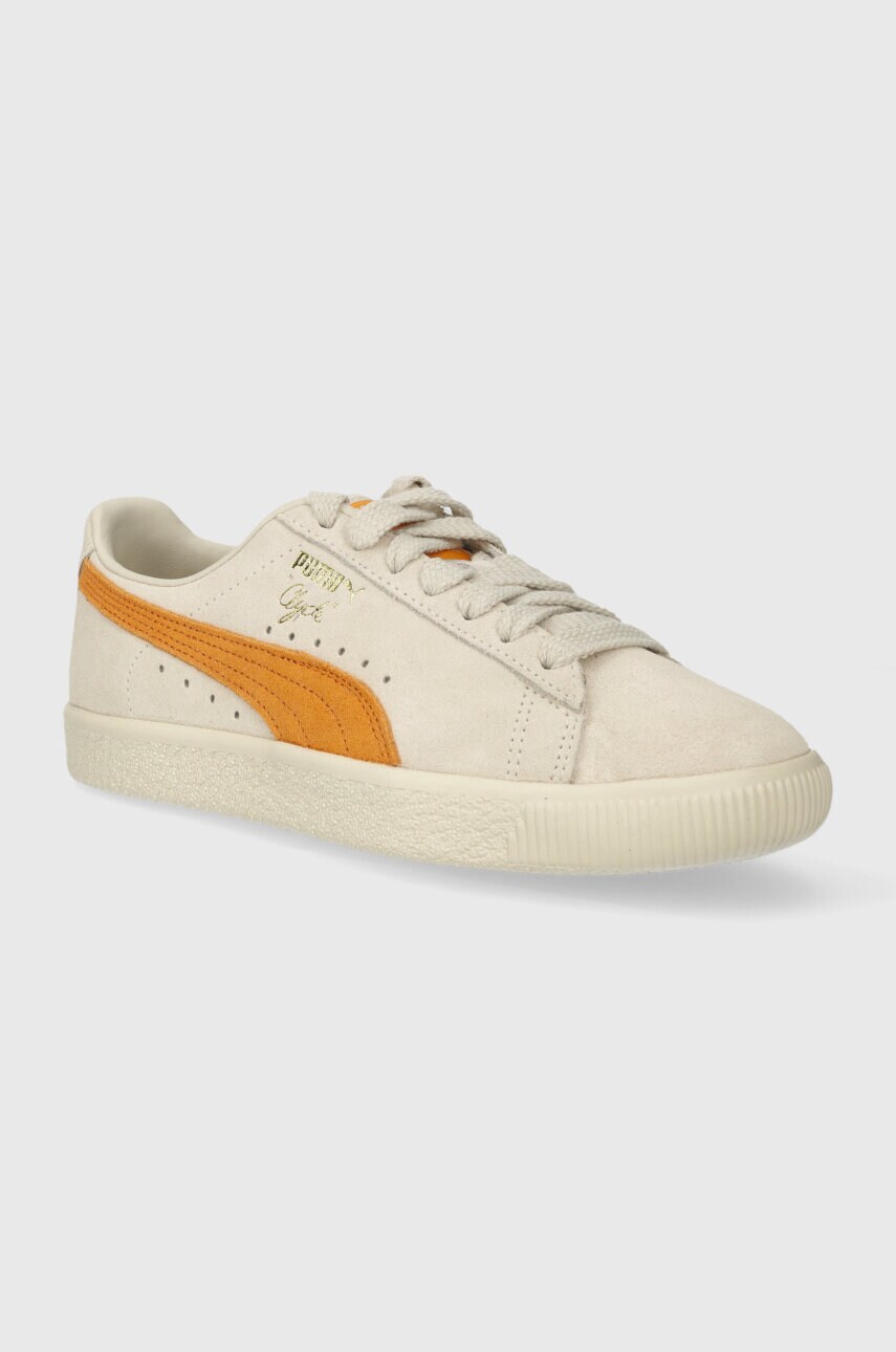 Замшеві кросівки Puma Clyde OG колір бежевий