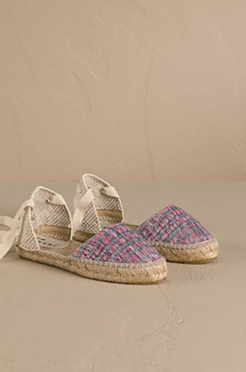 Еспадрилі Manebi Flat Valenciana Espadrilles колір рожевий G 0.6 P0