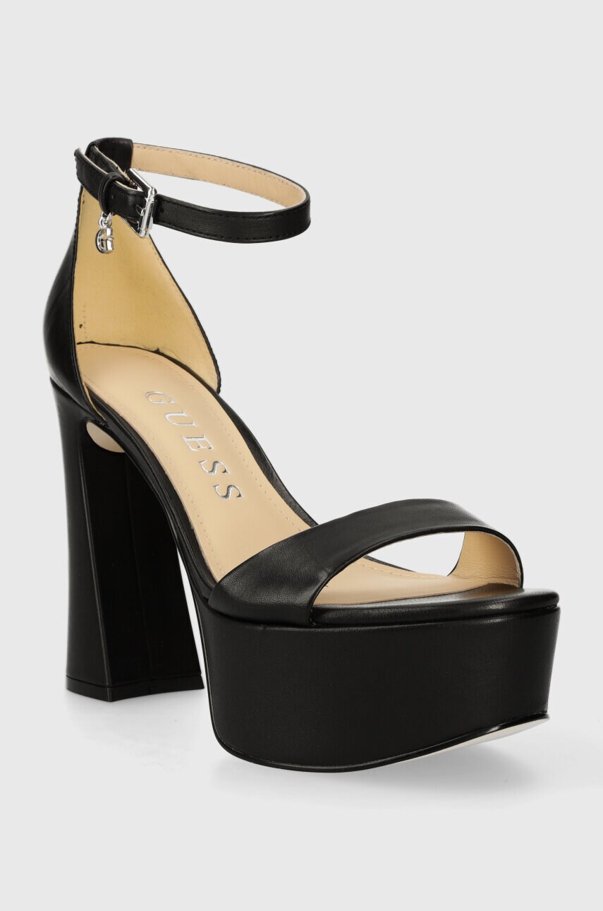 Шкіряні сандалі Guess IDAS колір чорний FLJIDS LEA03
