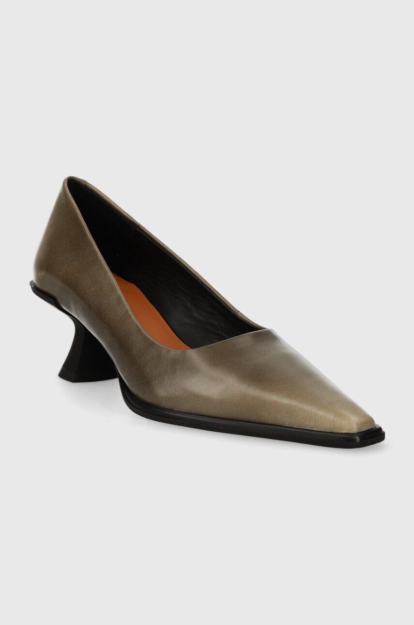 Шкіряні туфлі Vagabond Shoemakers TILLY колір коричневий каблук блок
