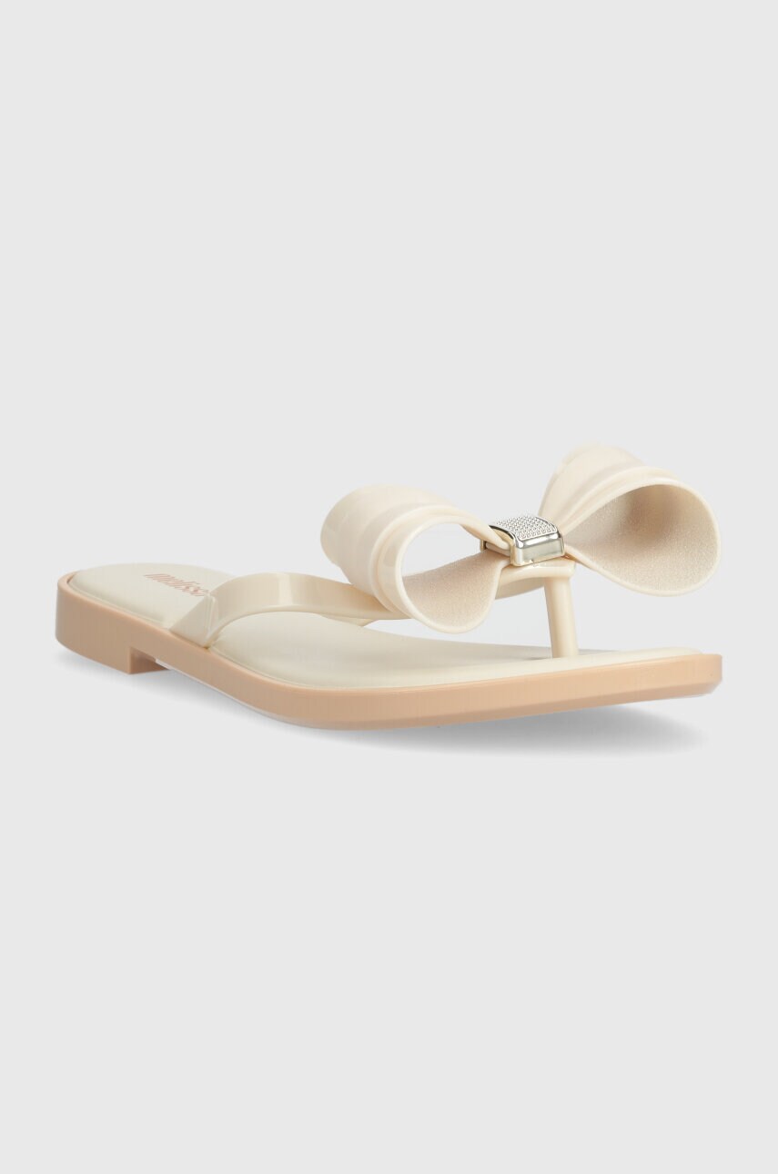 В'єтнамки Melissa MELISSA FLIP FLOP SLIM V AD жіночі колір бежевий на плоскому ходу M.35748.AU005