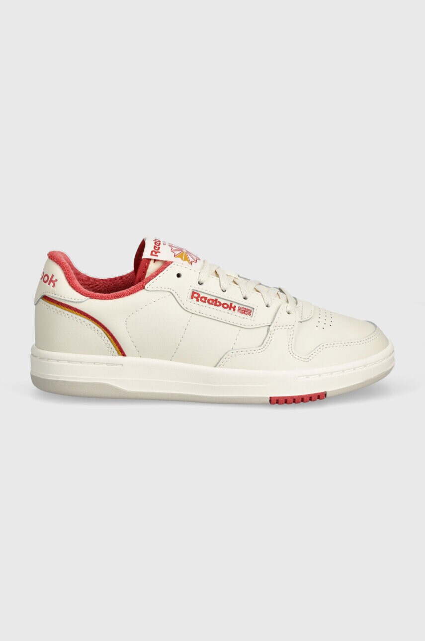Шкіряні кросівки Reebok Classic Phase Court колір бежевий 100201958