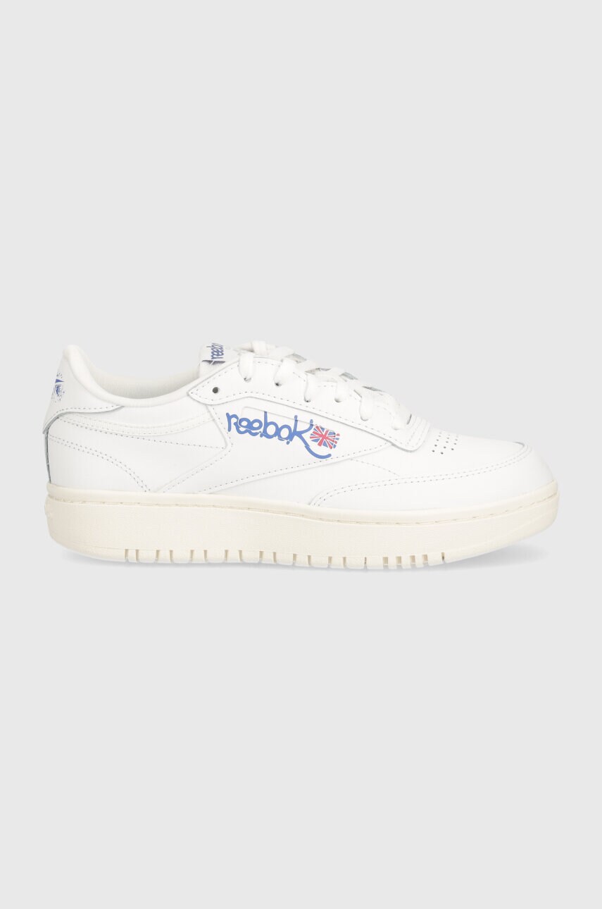 Шкіряні кросівки Reebok Classic Club C колір білий 100074478