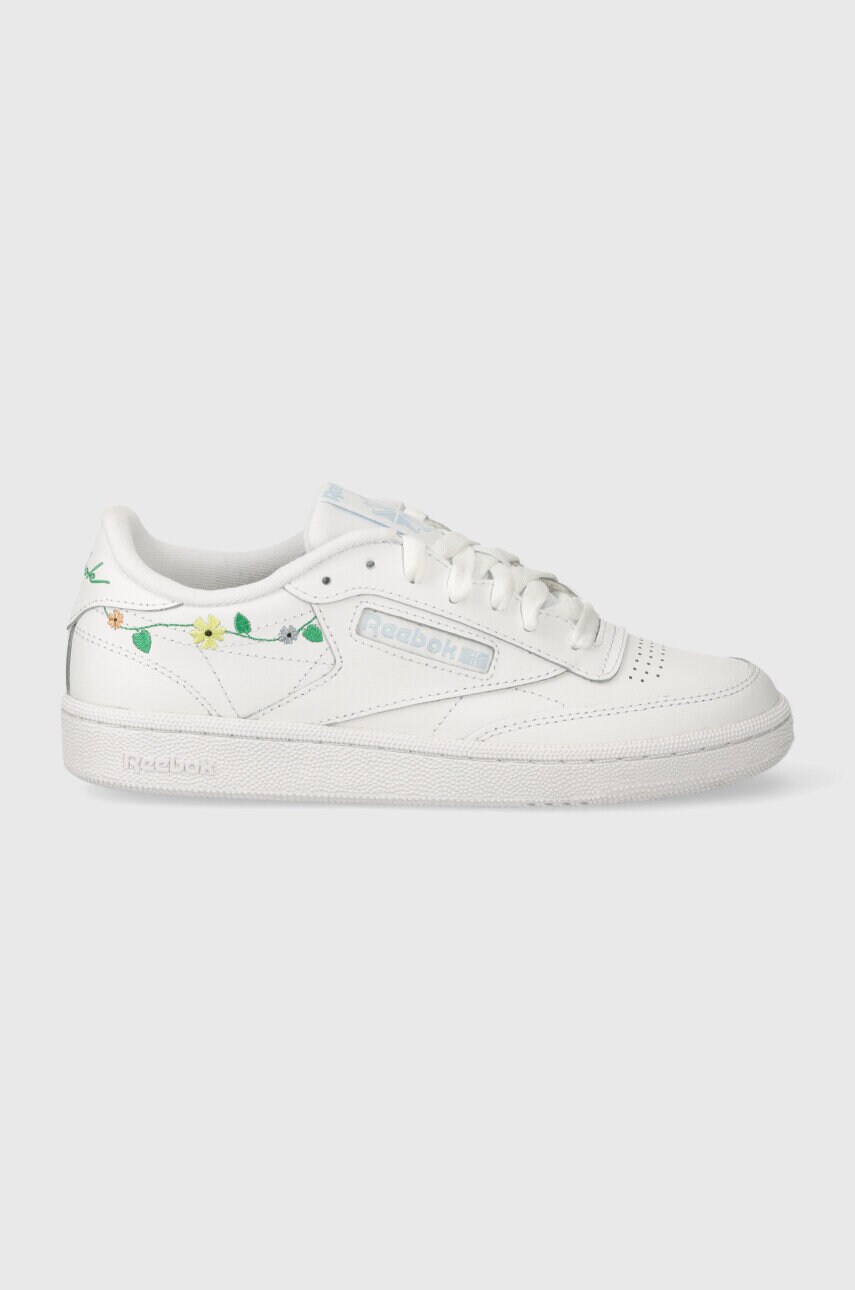 Шкіряні кросівки Reebok Classic Club C 85 колір білий 100202092
