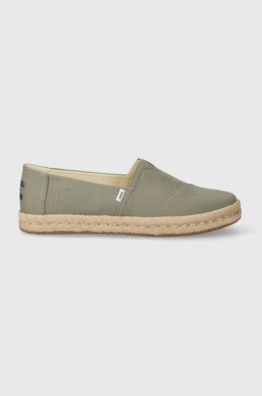 Еспадрилі Toms Alpargata Rope 2.0 колір зелений 10020859