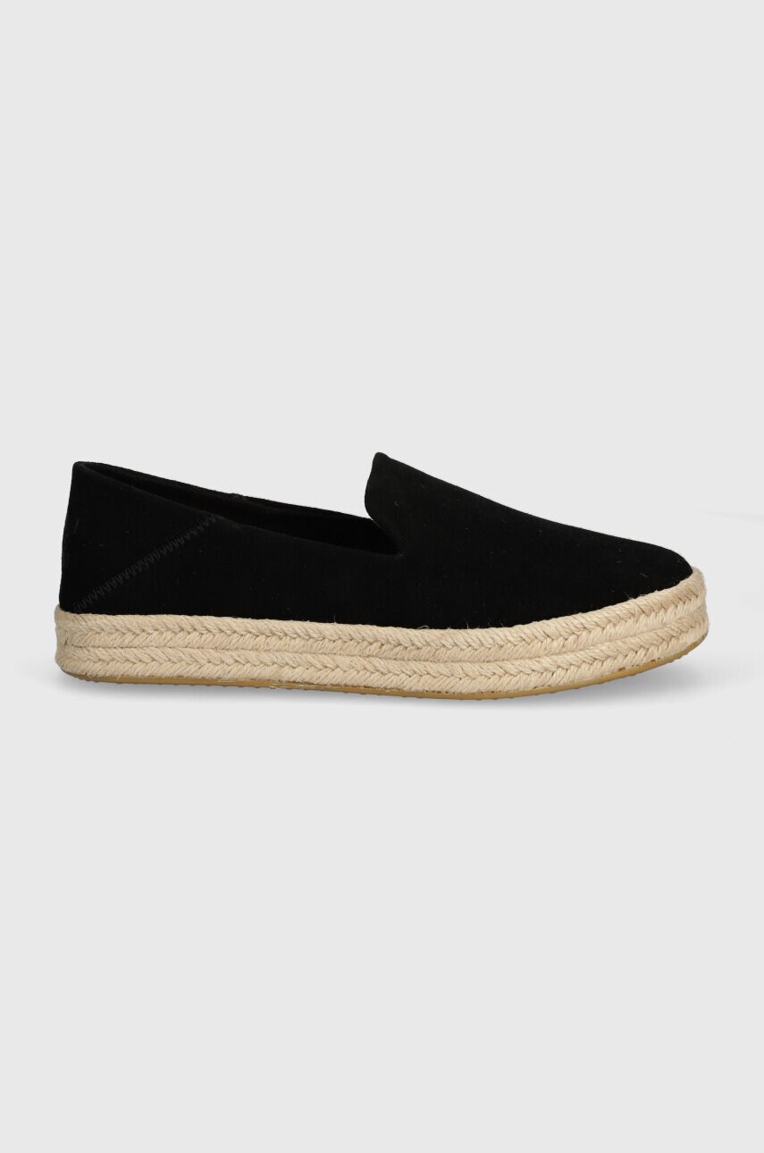 Еспадрилі Toms Carolina колір чорний на платформі 10020690