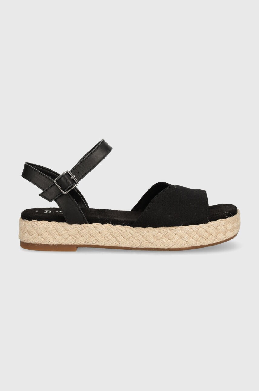 Сандалі Toms Abby колір чорний на платформі 10020814