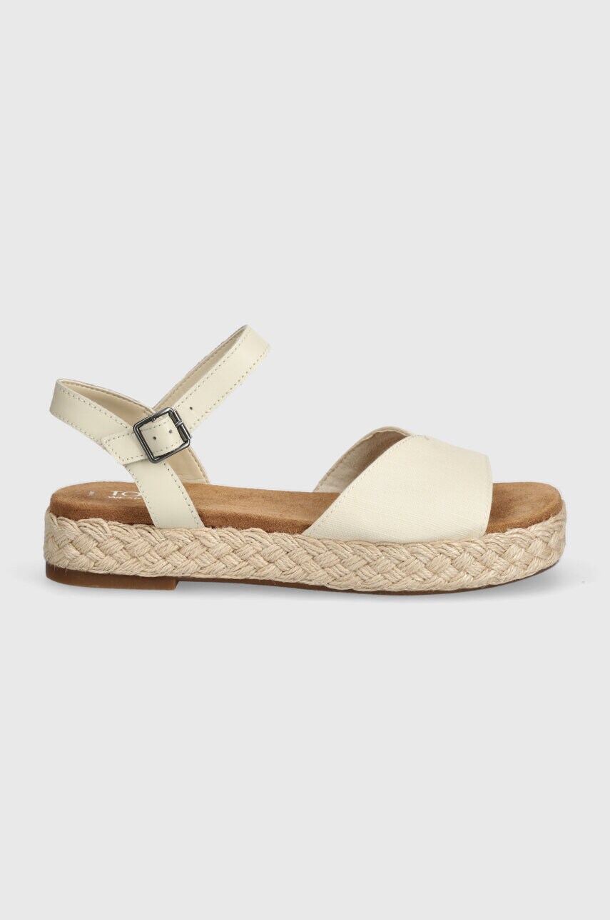 Сандалі Toms Abby колір бежевий на платформі 10020768