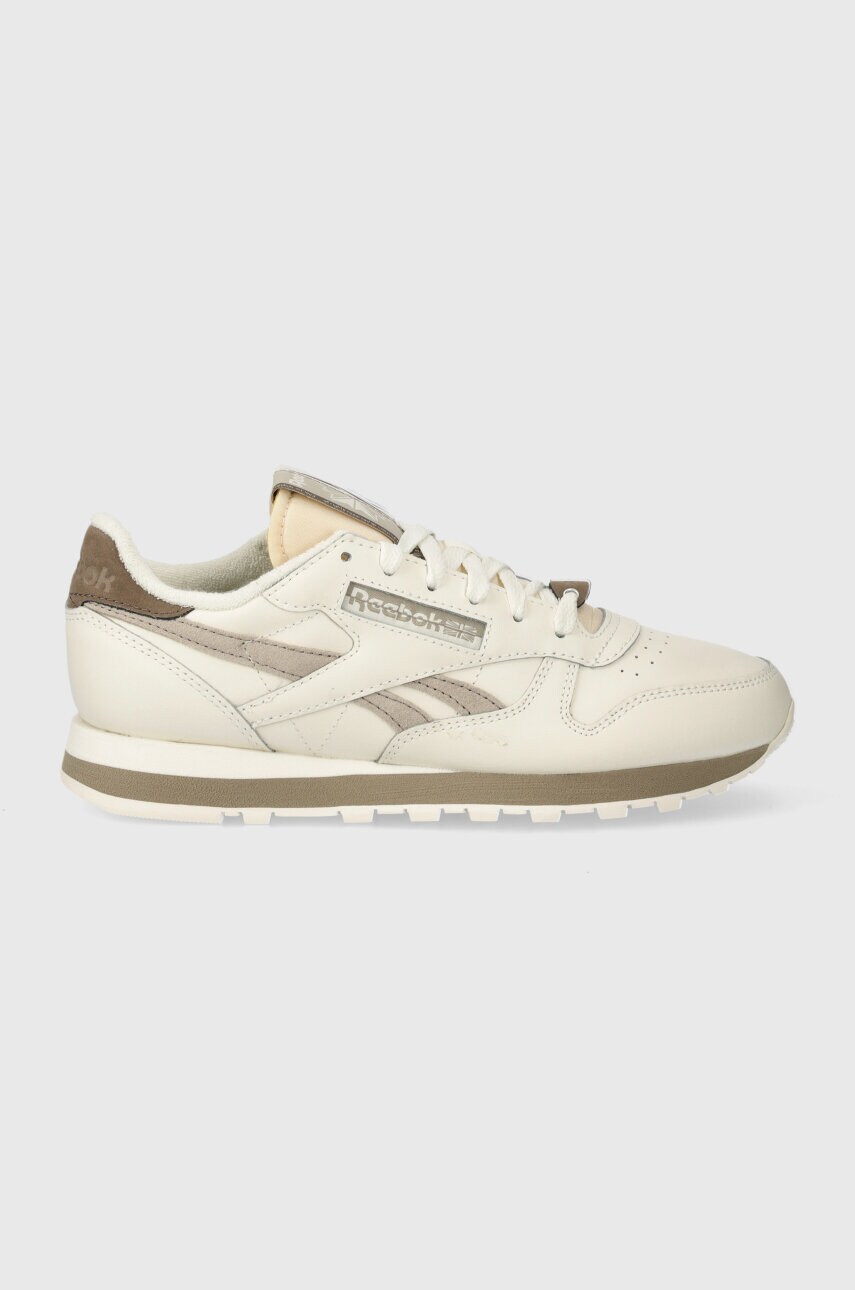 Шкіряні кросівки Reebok Classic Classic Leather колір бежевий 100074360