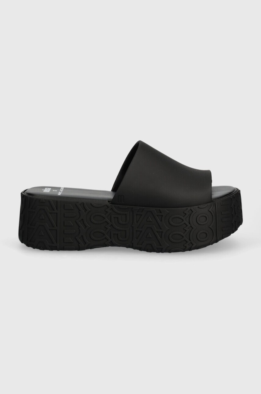 Шльопанці Melissa BECKY + MARC JACOBS AD жіночі колір чорний на платформі M.33968.AP440