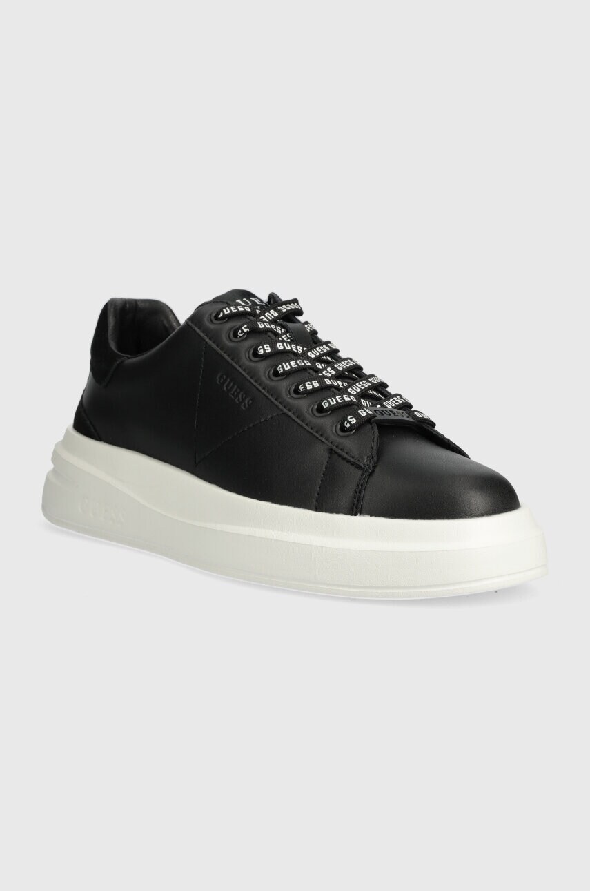 Шкіряні кросівки Guess ELBA колір чорний FMPVIB SUE12