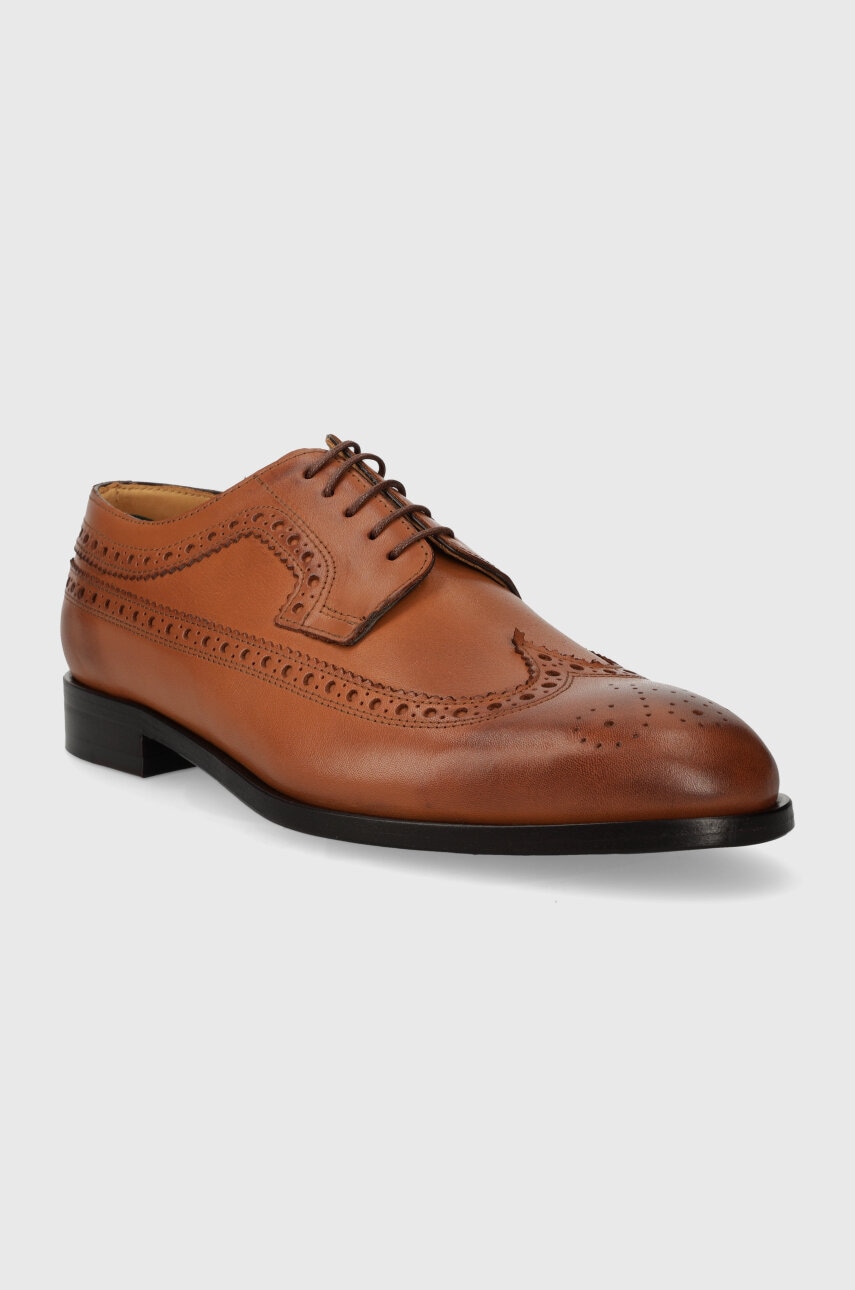 Шкіряні туфлі PS Paul Smith Ark чоловічі колір коричневий