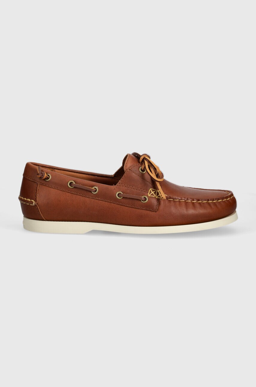 Шкіряні мокасини Polo Ralph Lauren Merton Boat чоловічі колір коричневий 803932996002