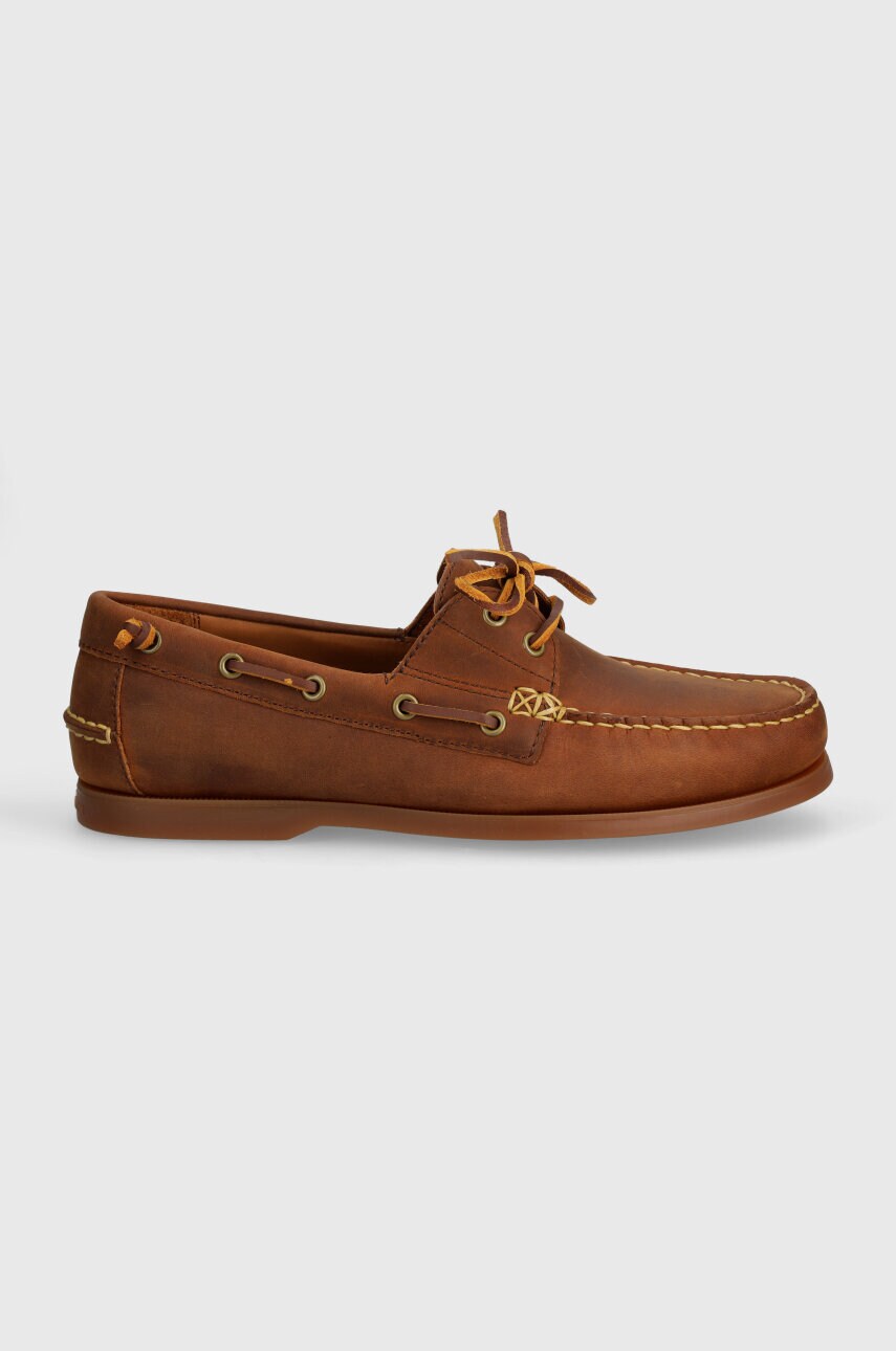Мокасини з нубуку Polo Ralph Lauren Merton Boat колір коричневий 803932219002