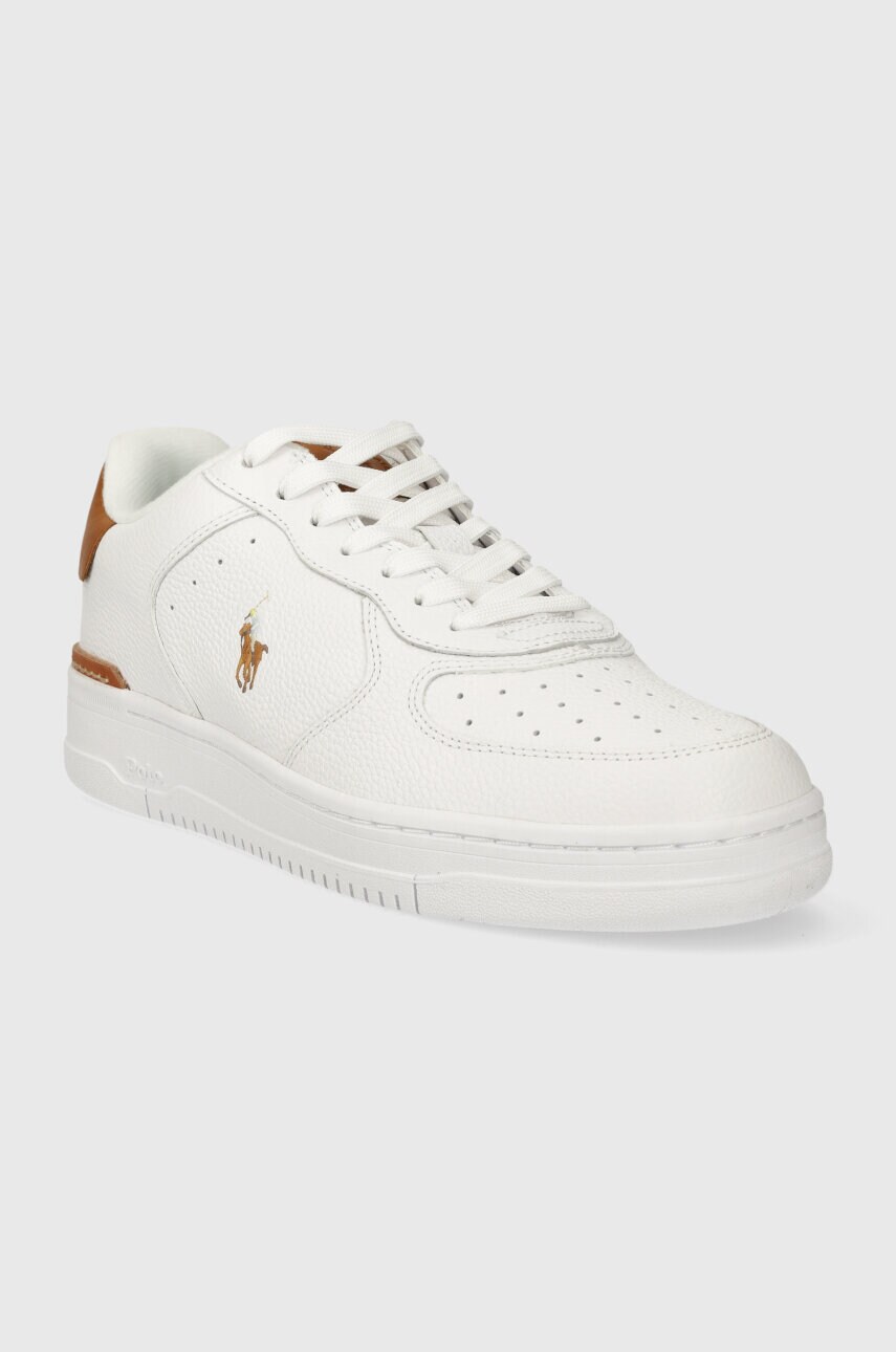 Шкіряні кросівки Polo Ralph Lauren Masters Crt колір білий 809923071002