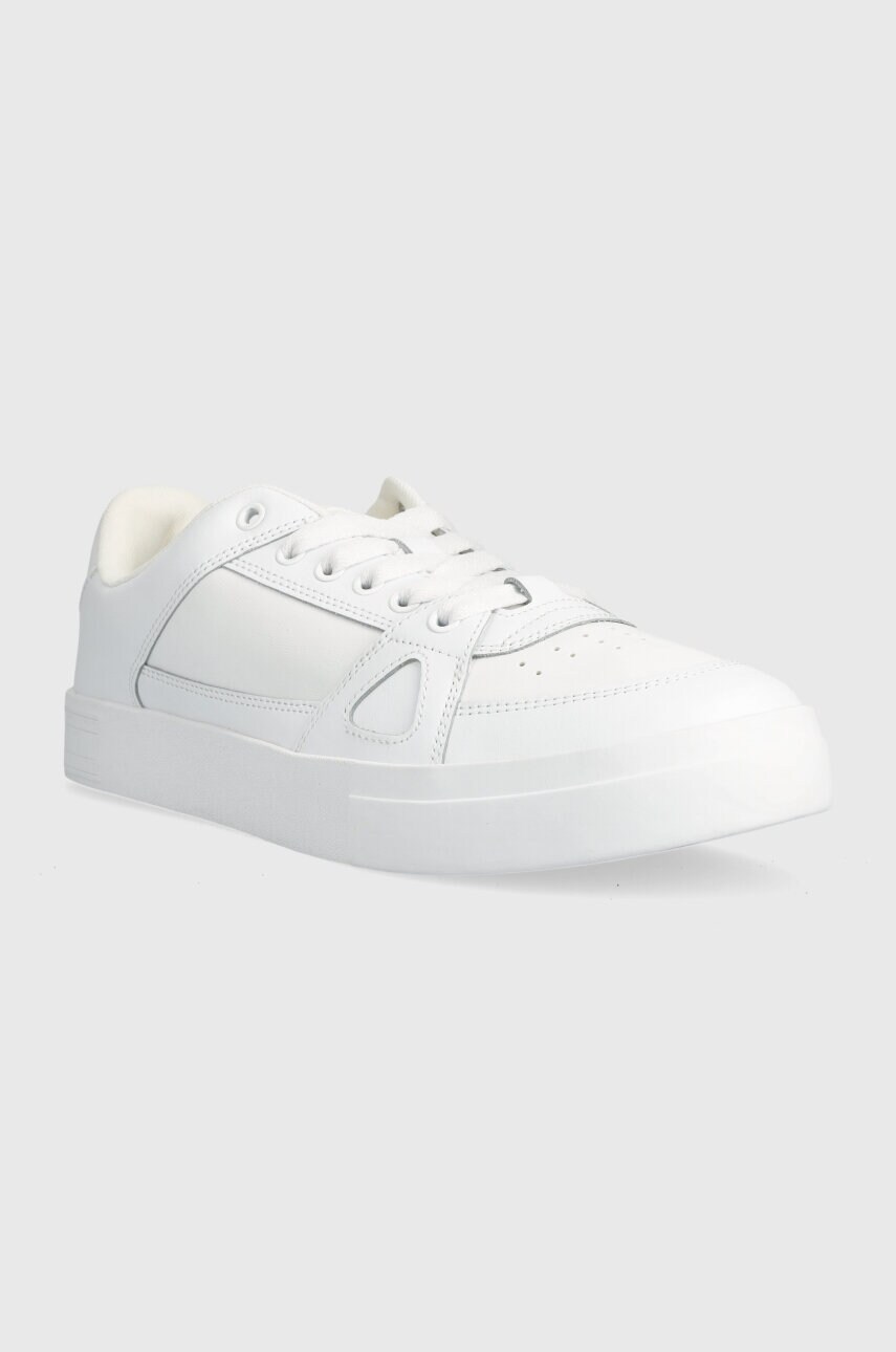 Шкіряні кросівки Tommy Jeans TJM VULCANIZED FOXING FLAG колір білий EM0EM01313