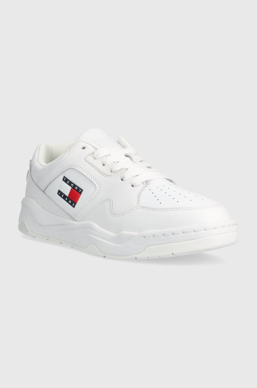 Кросівки Tommy Jeans TJM LEATHER OUTSOLE COLOR колір білий EM0EM01350