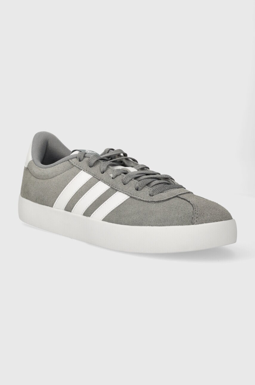 Шкіряні кросівки adidas COURT колір сірий